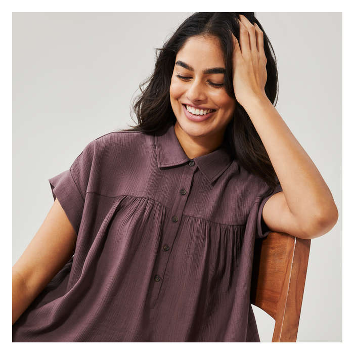 Women's Shirred Shirt